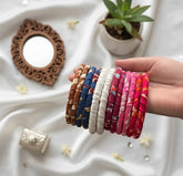 Satrangi bloom bangles ( set of 6 )