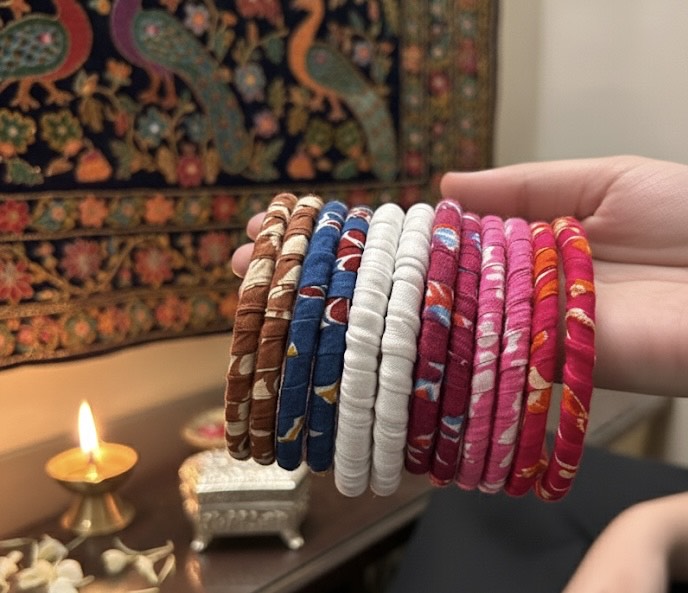 Satrangi bloom bangles ( set of 6 )