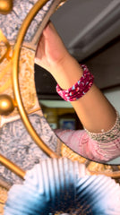 Gulabi bloom bangles