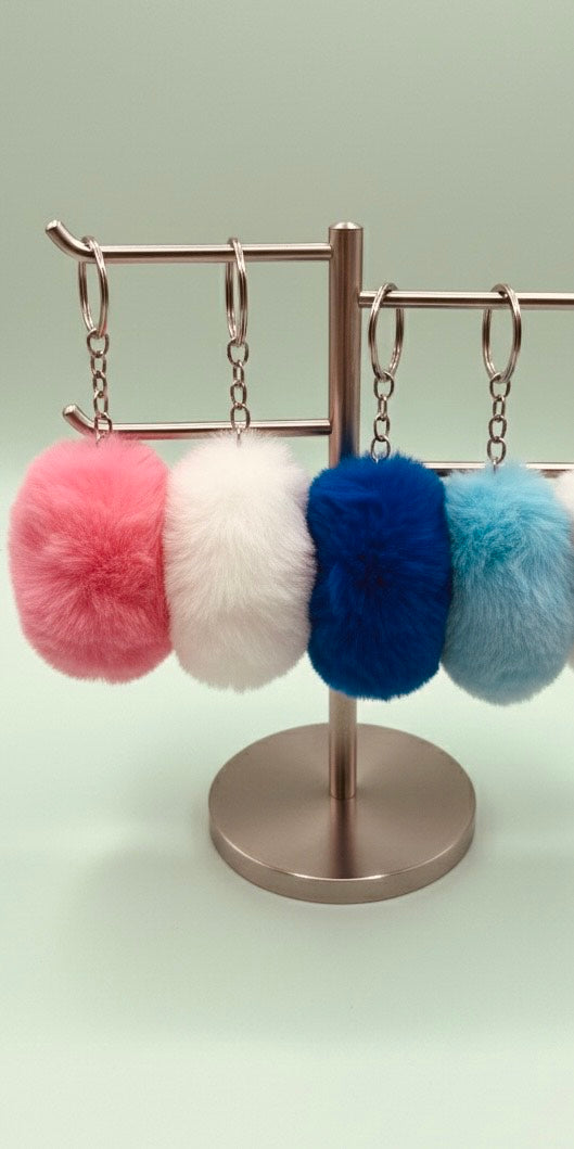 Fluffy Heart charm ( Set of 4 )
